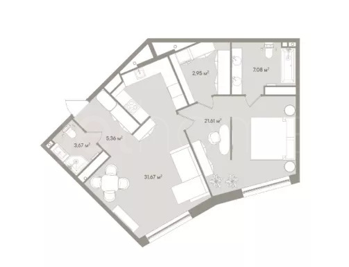 Продажа квартиры площадью 72.34 м² 7 этаж в D`ORO MILLE по адресу Кутузовский, г Москва, ул Можайский Вал, д 7А