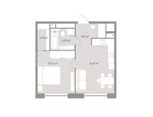 Продажа квартиры площадью 41.19 м² 2 этаж в D`ORO MILLE по адресу Кутузовский, г Москва, ул Можайский Вал, д 7А